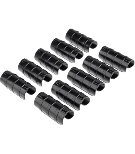 50 Pcs 0.9 Inch Greenhouse Clamps – 23mm Black ABS Snap Tube Clips For Greenhouse Film, Sunshade Nets, Frame Shelters (Fits 0.86-0.95 Inch Pipe)