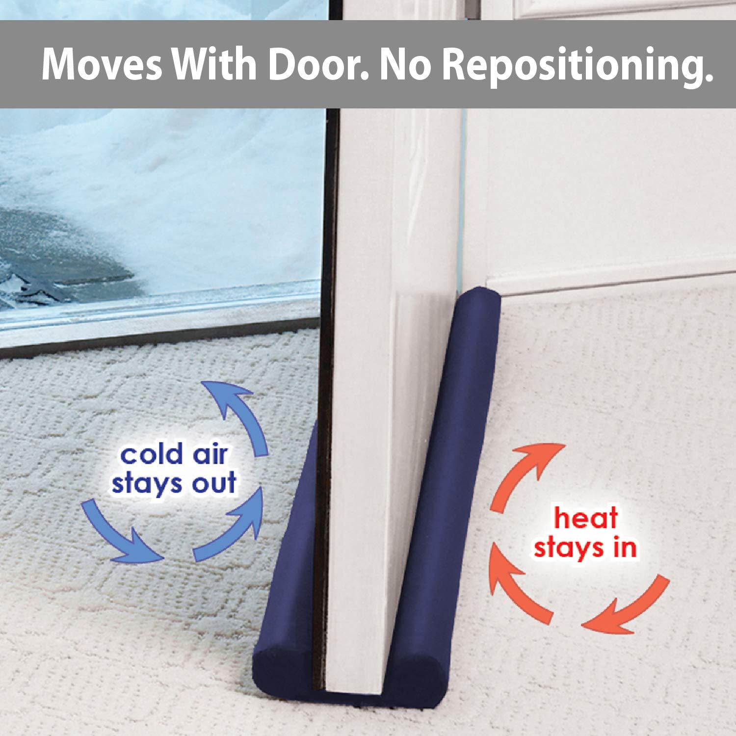 Original Twin Draft Guard Door Draft Stopper For Summer and Winter Use PATENTED & TRADEMARKED