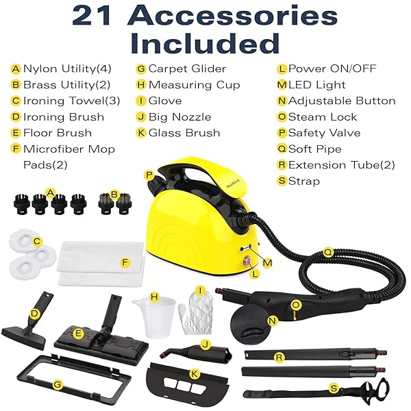 STEAM CLEANER, 1500W STEAMER CLEANING FAST HEATING MULTI-SURFACE STEAM CLEANER FOR HOME，STEAMER CLEANING FOR GROUT