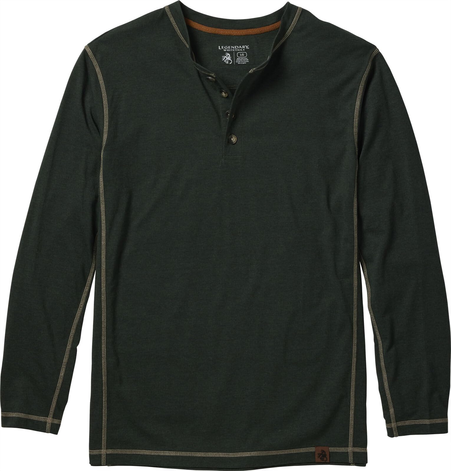 Legendary Whitetails Men's Big & Tall Henley Shirt Long Sleeve Button Up Casual Fit Cotton/Poly Blend, Mountainview Heather Image Legendary Whitetails Men's Big & Tall Henley Shirt Long Sleeve Button Up Casual Fit Cotton/Poly Blend, Mountainview Heather Image