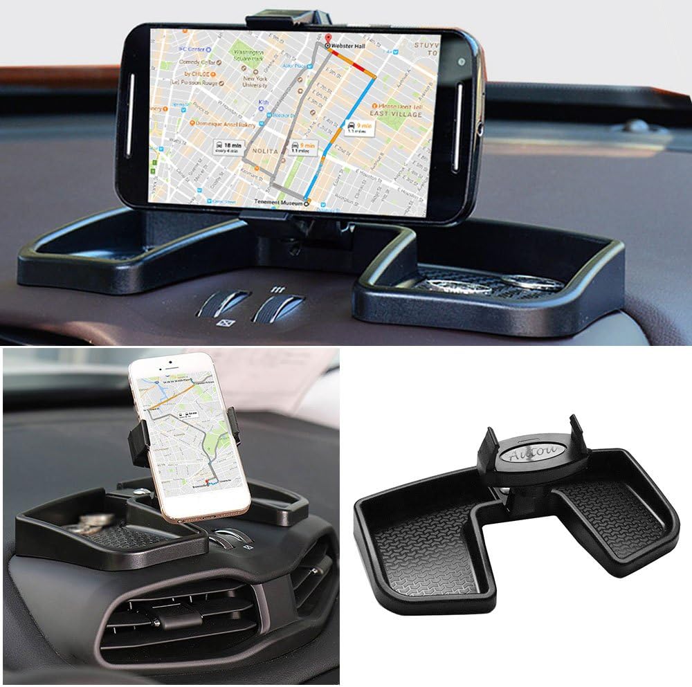 Car Cell Phone Holder with Storage Box Black for 2014 2015 2016 2017 Jeep Renegade