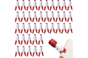 FAURAPMNG 40 Pcs 2 Inch Long Metal Spring Clips Clamps, Heavy Duty Small Spring Clamp, Tent Clips with Rubber Tips for Photog