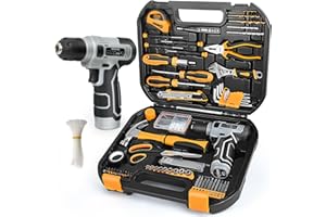 SOARFLY Upgradd 180 Piece Tool Set - Tool Box with 8V Cordless Drill, Hand Drill Set for Men & Women, Home Tool Kit with Hand Tools for House Repair, DIYers, Homeowners & Handymen