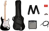 Squier by Fender Sonic Stratocaster Pack Maple Fingerboard Black with Amp