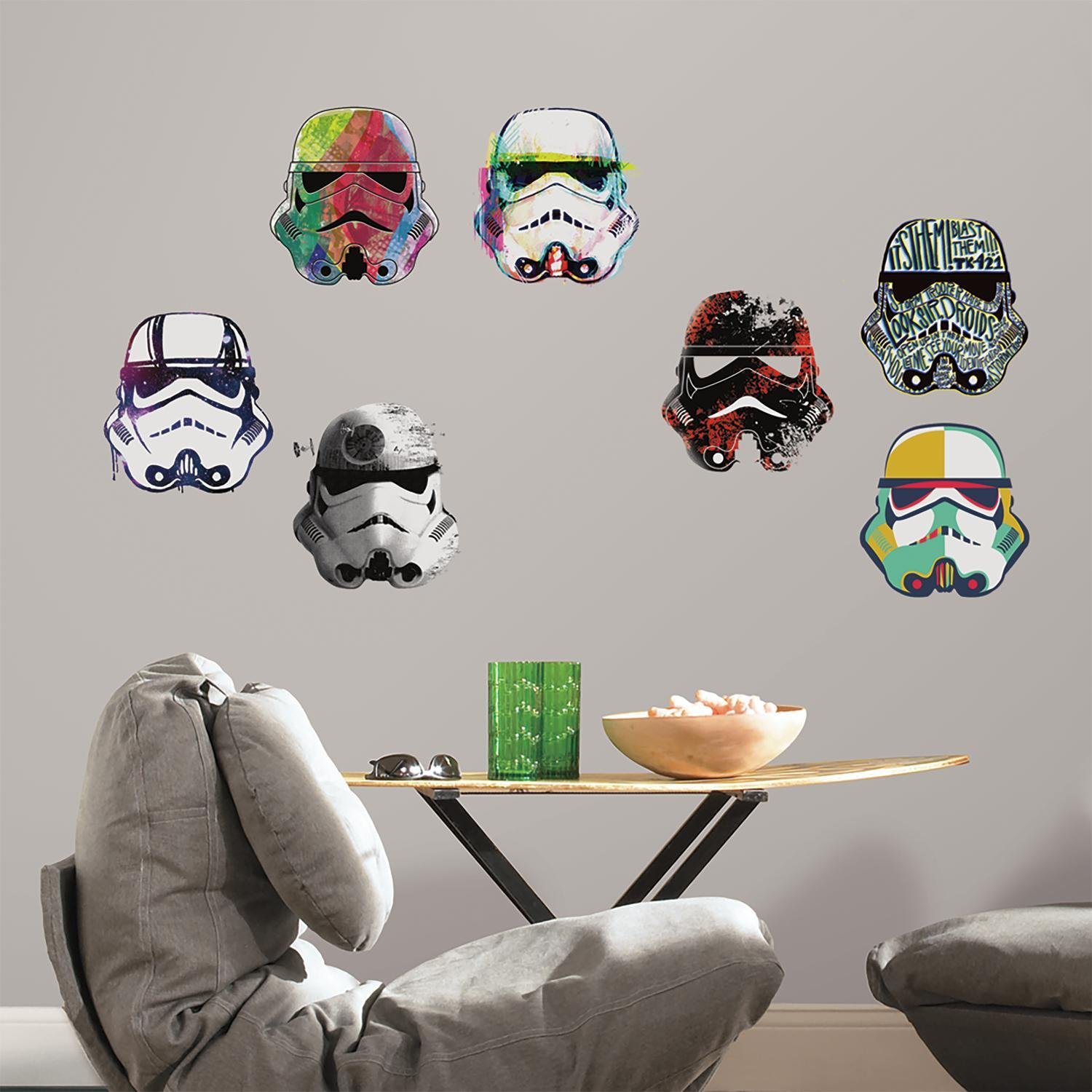 RoomMates Star Wars Artistic Storm Trooper Heads Peel And Stick Wall Decals