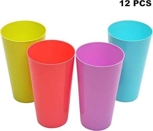 Plastic Tumblers Set 12 Pcs Of Reusable Plastic Cups Hard