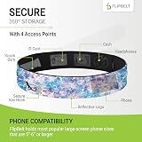 FlipBelt Classic Running Belt Ocean Bloom XL for Phone and Essentials view 3