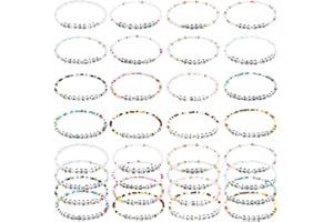 yesaior 64pcs Motivational Quote beaded Bracelets Adjustable Colored Inspirational Bracelets for Women Girls School Home Office Party Favor Gifts