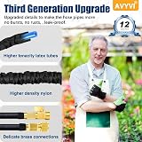 Avyvi 100FT Expandable Garden Hose, 8 Function Spray Nozzle, Brass Connectors view 2