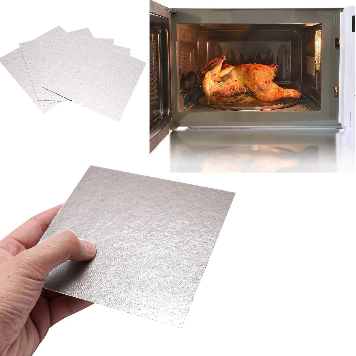 Waveguide Covers for Microwave, Juerly 4 Pack Mica Plates Sheets Heat Insulation Board for Universal Microwave Oven Repairing Part - Cut to Size, 5.1x 5.1inch: Home Improvement