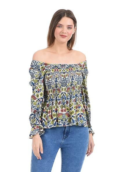 Madame Women Casual Bell Sleeve Top: Amazon.in: Clothing & Accessories