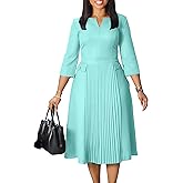 Wear to Work Midi Dress for Women Business Casual A-line Dress Elegance Church Outfits