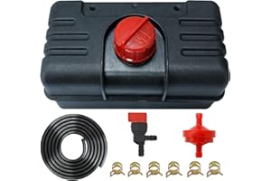 WHFZN 34156A Fuel Tank Compatible with Tecumseh 34186A H30 H35 H40 H50 HS40 HS50 HM80 HM100 Engines With Cap GAS 4 Quart and Shut Off Valve
