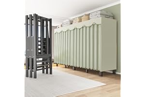 FKKPRVAX Heavy Duty Portable Closet with Cover Foldable Covered Clothes Rack for Hanging Clothes Armoire Wardrobe Closet System Freestanding Coat Storage Garment Racks (215cm/84.6in（Gauze Curtain）)
