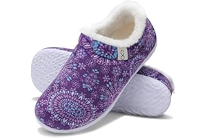 XIHALOOK Womens Mens Fuzzy Slippers Lightweight Closed Back House Shoes Slip on for Indoor Outdoor