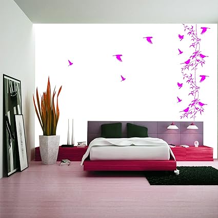 Kayra Decor Vinyl Birds Home Reusable Wall Stencil (Multicolour, 16 X 24 Inches) (Plastic Sheet)