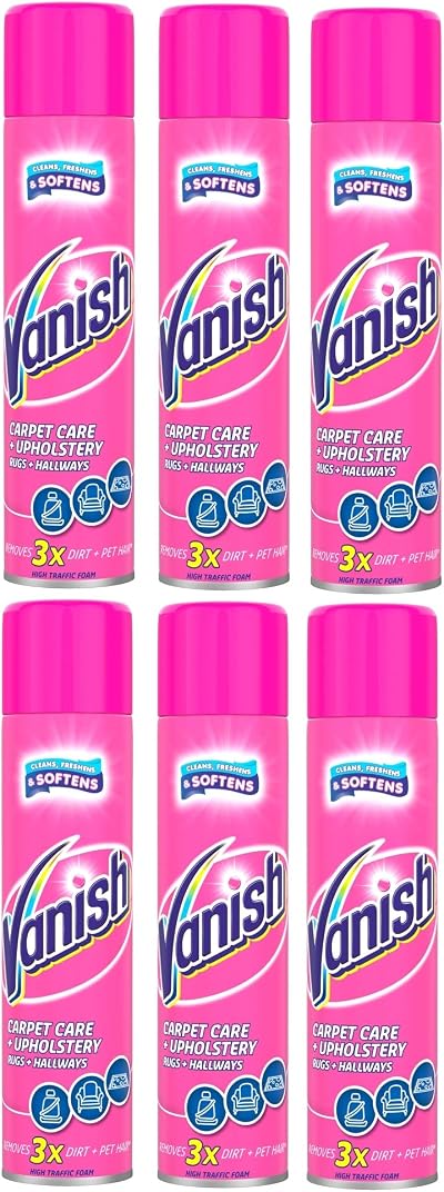 Vanish Oxi Action Upholstery & Carpet Cleaner 600ml Pack of 6 Spring Flowers
