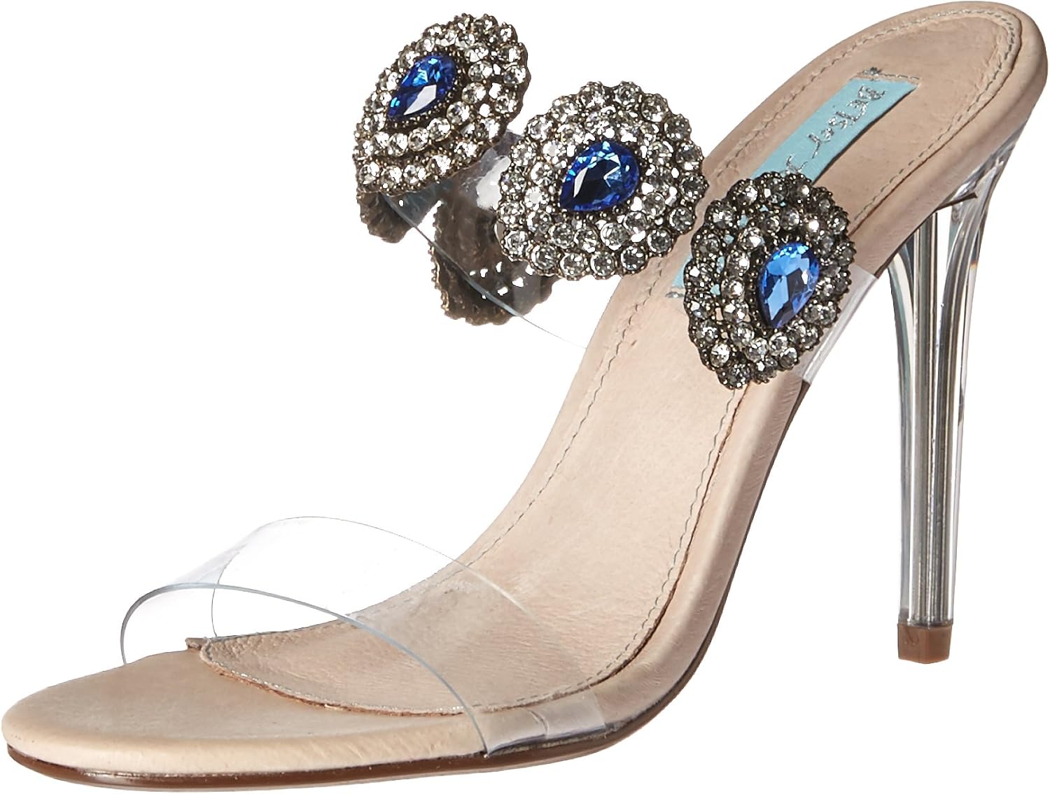 betsey johnson blue adde faux leather sandals