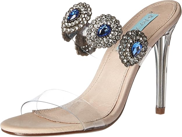 betsey johnson blue adde faux leather sandals