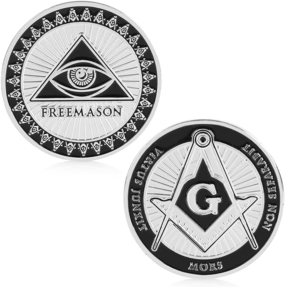 puhoon Commemorative Coin, Masonic Freemasonry Commemorative Coin Token Art Collectible Collection Physical, Valuable Coin For Commemoration, 21#