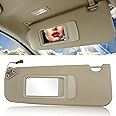 Jaronx Compatible with BMW Sun Visor for 3 Series E90 E91/ X1 E84, Left Driver Side Sunvisor Replacement with Mirror for BMW E90/E91 2005-2011/E84 2009-2015, 51167252009 (Beige, Left)