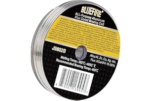 BLUEFIRE J9802B 1/4lb Flux Cored Low Temperature Aluminium Brazing Coil All Purpose Welding Coil for Almost All Metals Solder