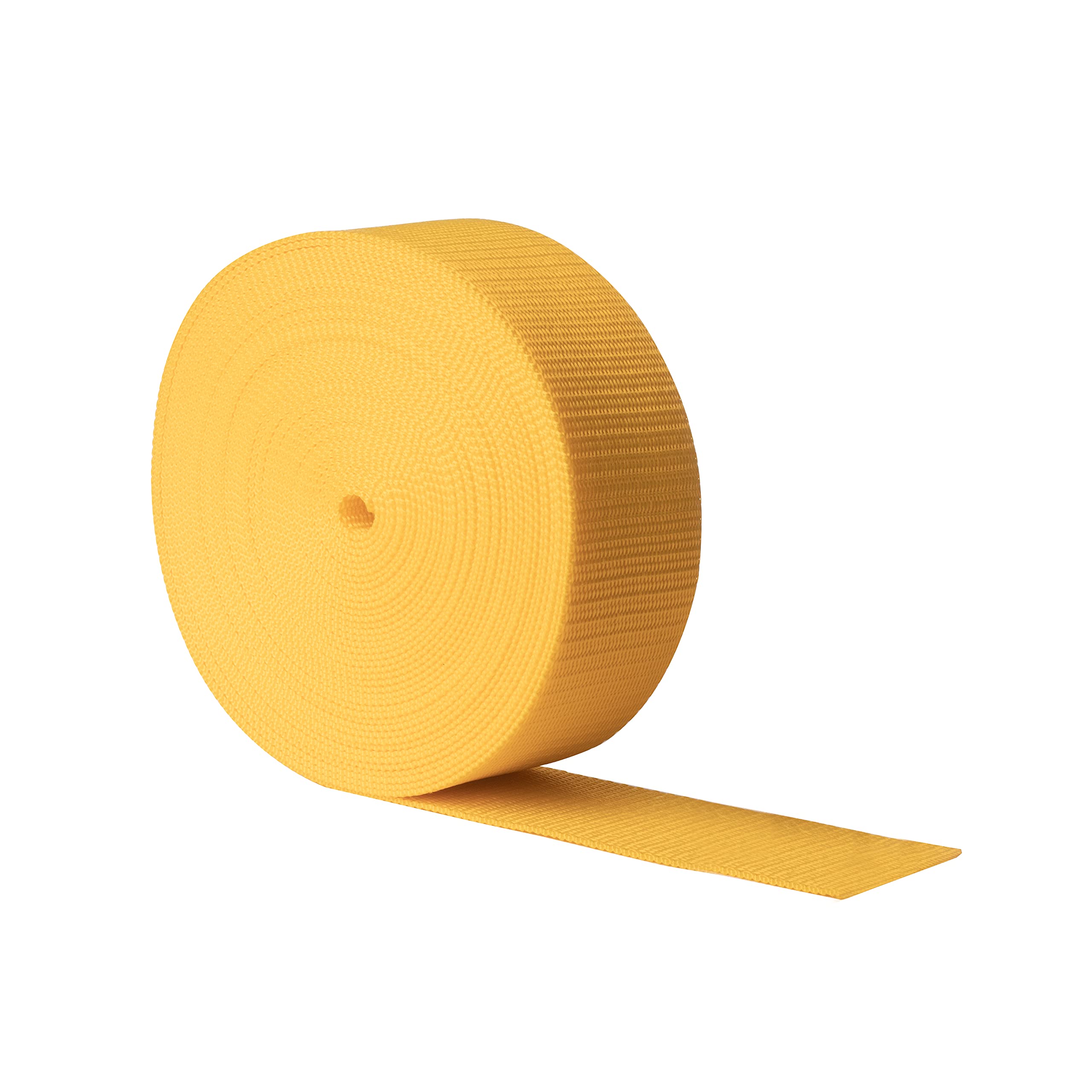 Realm Heavy Duty Polypropylene Webbing Strap Tape for Backpacks, Rucksack, Luggage/Cargo Strapping, Luggage - 5 Metres (Yellow, 25mm)