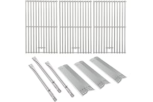 BBQration Replacement Kit for Kitchen Aid 720-0787D 730-0787D 720-0953 730-0953 720-0953L, 7MM Solid Stainless Steel Cooking Grates, Burner and Heat Plates Replacement Parts for Kitchen Aid Gas Grill