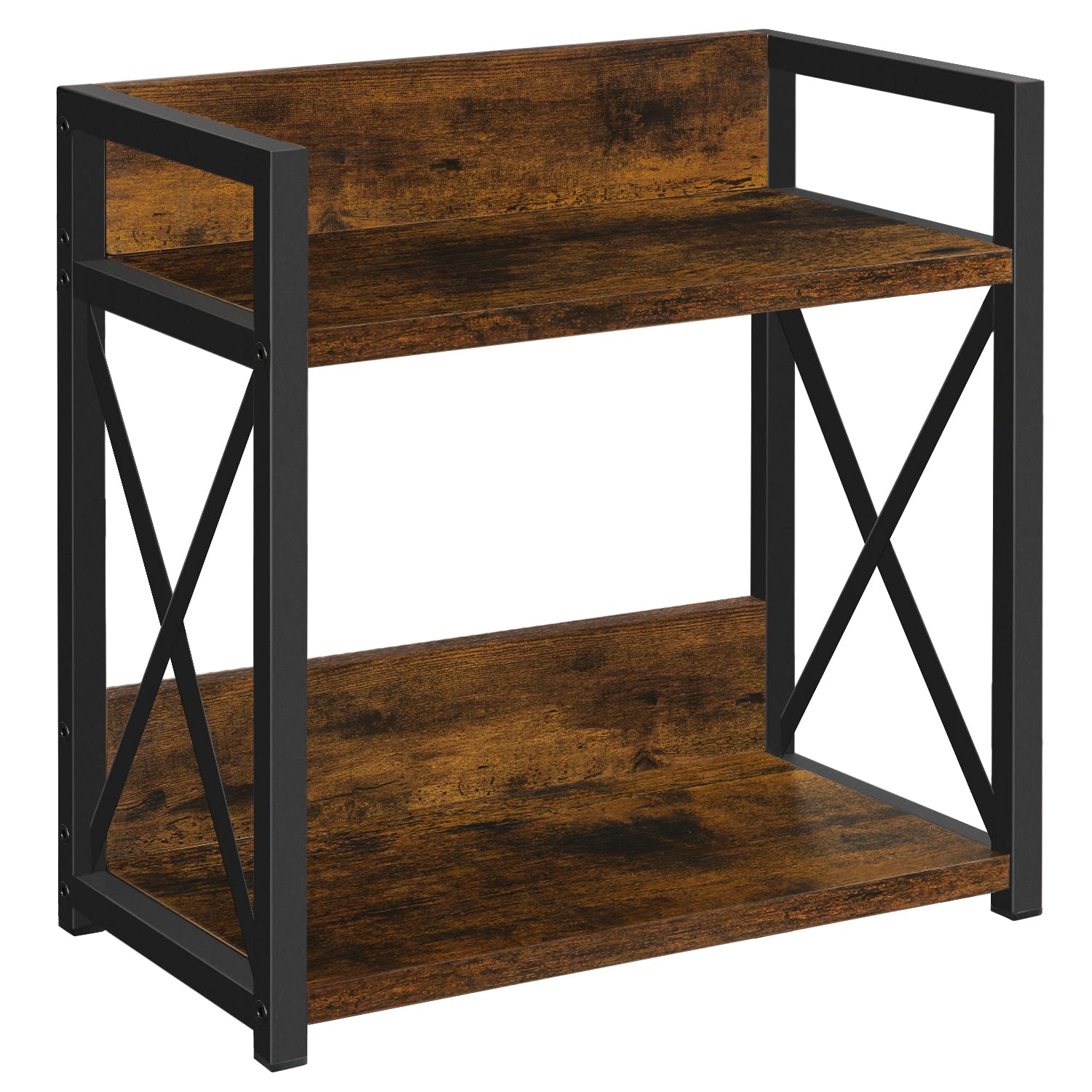 Photo 1 of YINMIT Countertop Shelf Organizer,Coffee Bar Accessories,Spice Rack,Coffee Counter Shelf,2 Tier Coffee Organizer Station for Mugs,Cups,Cream,Syrup(Rustic Brown,Large)