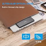 ORIGBELIE USB 3.0 CD DVD Drive 8-in-1 Hub Card Reader for Laptop Mac PC view 2