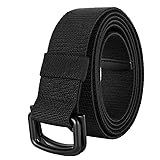 Drizzte 63'' Elastic Belt Plus Size Double D Ring