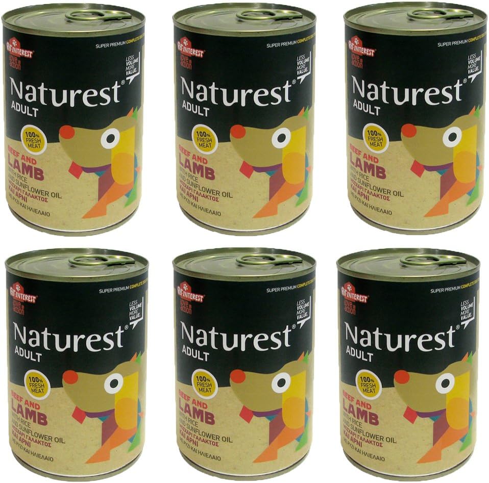 Pet Interest Naturest Wet Food Complete Beef/Lamb Food for Adult Dogs, 2.4 kg