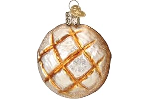 Old World Christmas Sourdough Bread Glass Blown Ornament for Christmas Tree, Handcrafted Holiday Decoration, Food Collection