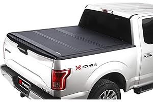 X XCOVER Xcover Low Profile Hard Folding Truck Bed Tonneau Cover, Compatible with 2015-2025 F150 Pickup 5.6 Ft Bed