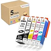 TerraLyxus Refillable 280XL 281XL 280 XL 281 XL Ink Cartridges Compatible for PIXMA TR8620 TR8620a TS702 TS702a TS6120 TS6220 TS6320 TS8120 TS8220 TS8320 TR7520 TR8520 TS9120