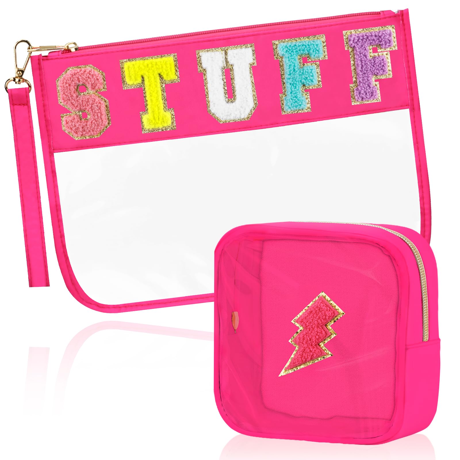 BuyCard 2 Pcs Stuff Bag Cosmetic Makeup Bag with