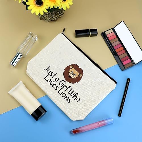 Lion Lover Gift Makeup Bag Lion Gifts for Women Cosmetic Bag