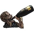 DWK Elixir of the Undead Zombie Wine and Beverage Bottle Holder Display Rack for Halloween Home Decor and Kitchen, 12-inch