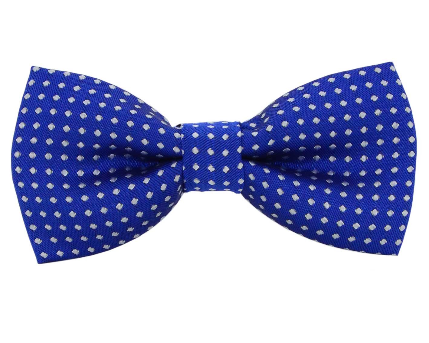 Puppy/Kitten Bow Tie Collar, Adjustable Pet Bowtie for Small Cat Medium Dog for Birthday/Christmas Party D-T-3 (Royal Blue with White Dot) — image 1