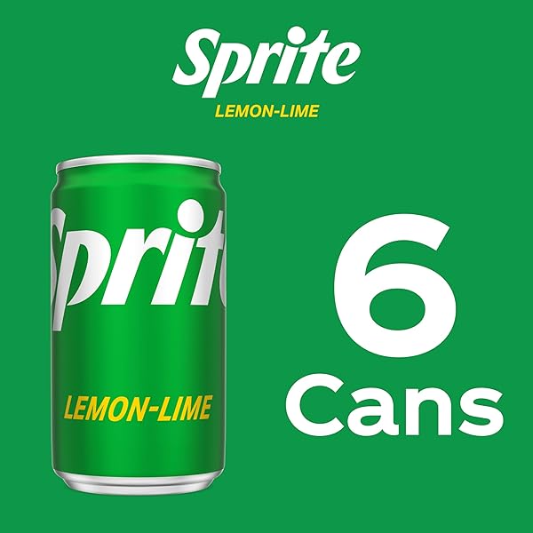 SPRITE LEMON LIME SODA SOFT DRINKS, 7.5 FL OZ, 6 PACK