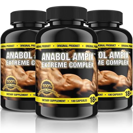 3x ANABOL AMPIX | Extreme Complex = 300 Kapseln Original | Elite Pre-Workout Booster for MaXimum Results | Muskelaufbau für P