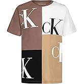 Calvin Klein Boys Short Sleeve Fashion Print Crew Neck T-Shirt, Comfortable, Relaxed Fit