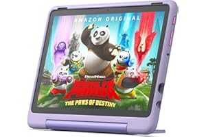 �鶹�� Fire HD 10 Kids Pro tablet (newest model), ages 6-12, 10.1" brilliant screen, parental controls, slim case, 32 GB, Hap