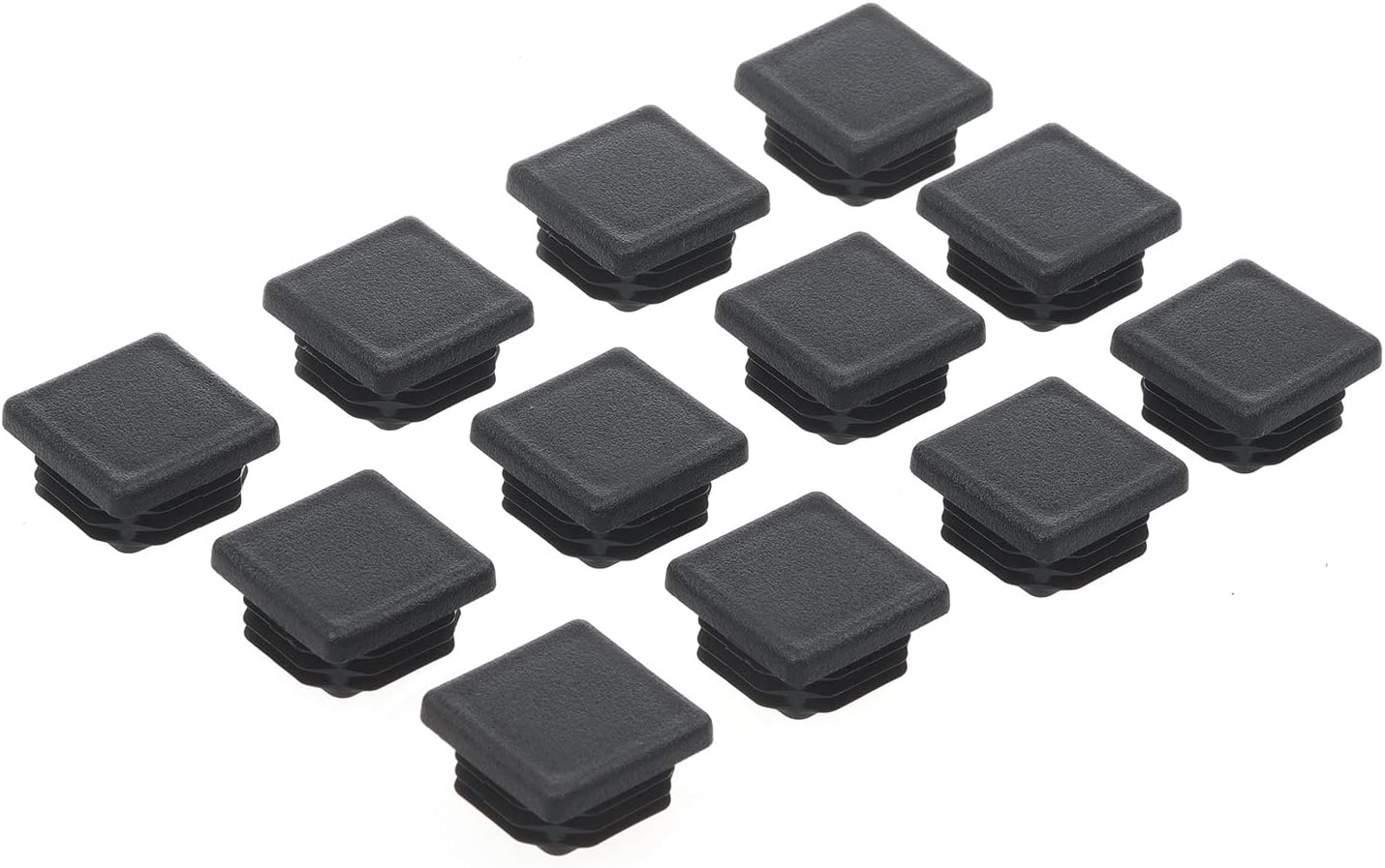 1-1/4 Inch Square Plastic Plug, Tubing Post End Cap 1-1/4 x 1-1/4 inch, Chair Glide Insert Finishing Plug, Great for Fencing Posts, Furniture End Caps, Fitness Equipment End Caps and More (12 Packs)