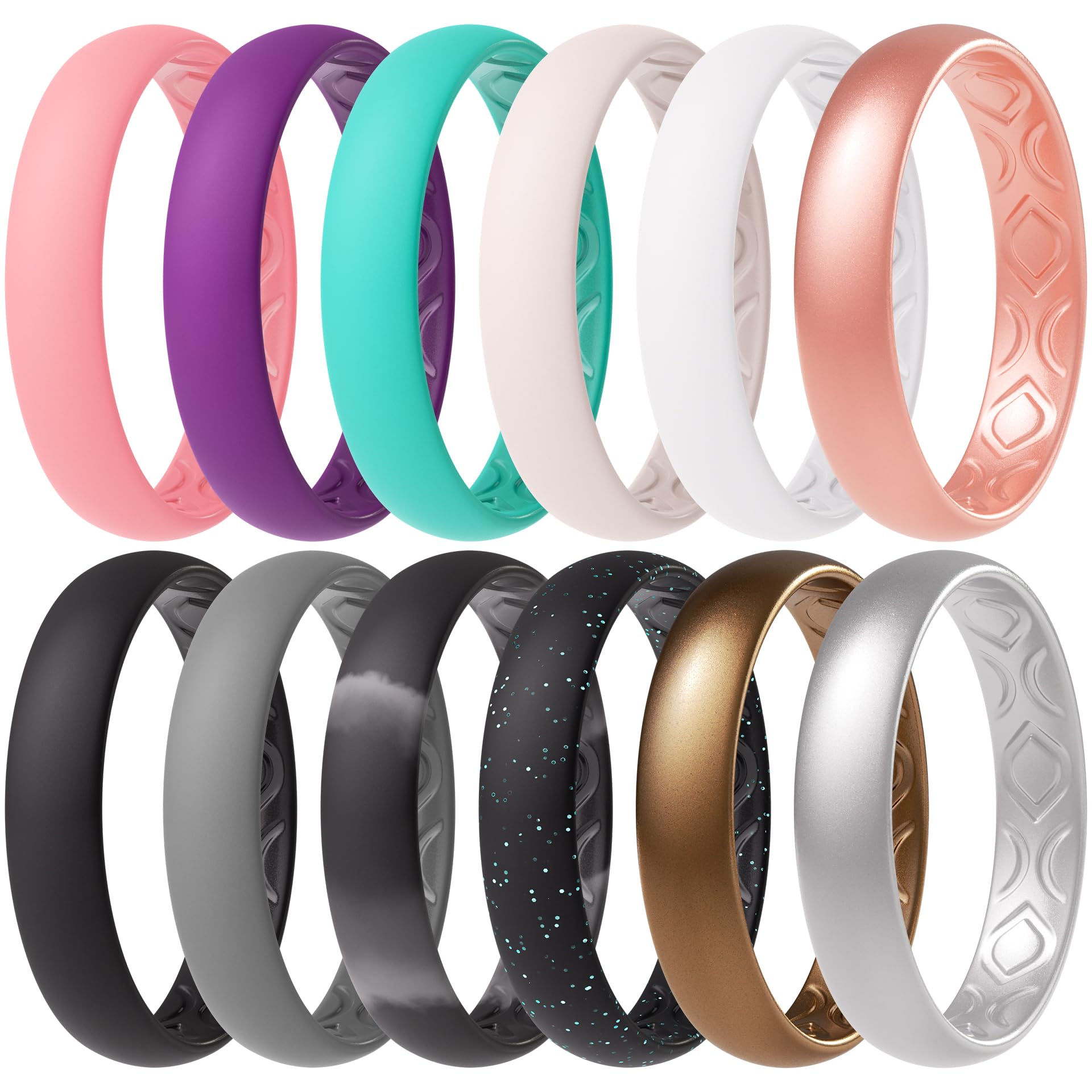 ThunderFit Women Breathable Silicone Promise Rings