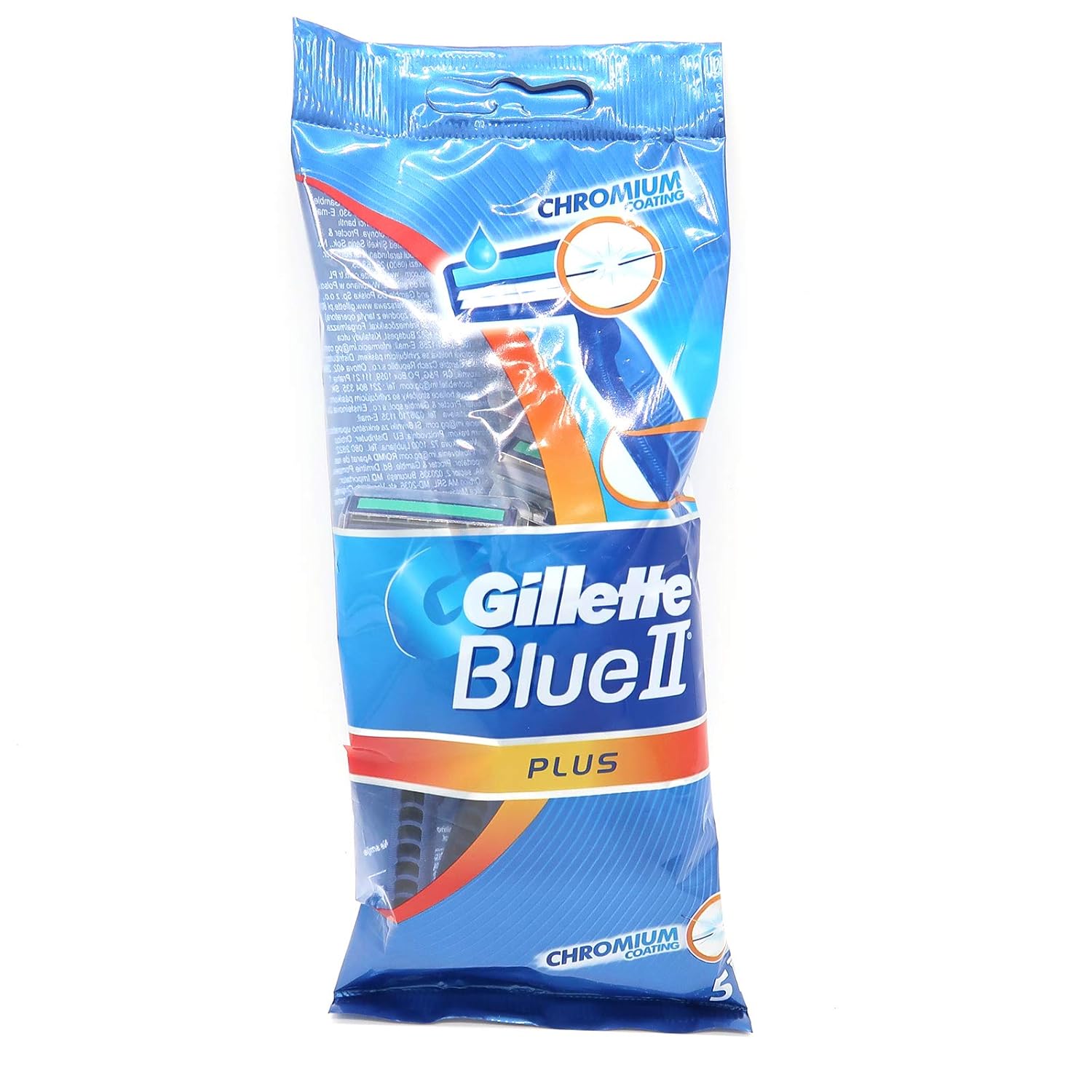 Wholesale Gillette Blue II Plus 5pk Chromium