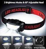 Xndryan Head Torch Ultra Bright COB LED Headlamp 3 Modes 60° Beam view 4