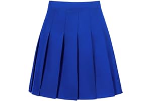Getthebeauty-style Skirts for Girls Pleated Skirt A-line Tennis Outfits High Waisted School Uniform Skirts with Shorts