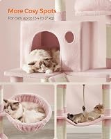 Feandrea Cat Tree 206 cm Tall with 13 Scratching Posts PCT190P01V1 Pink view 5