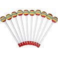 10 Pieces Drum Sticks for Kids, Rainbow Lollipop Drumsticks Soft Foam Head Beat Toy Percussion Mallets